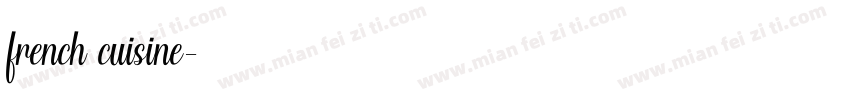 french cuisine字体转换